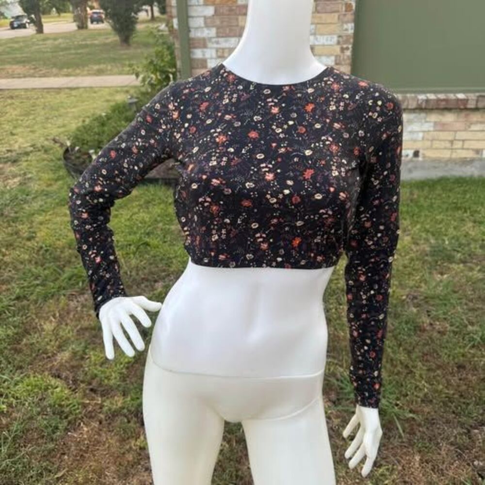Madewell Tie Back Rashguard Swim Suit Top Size Small